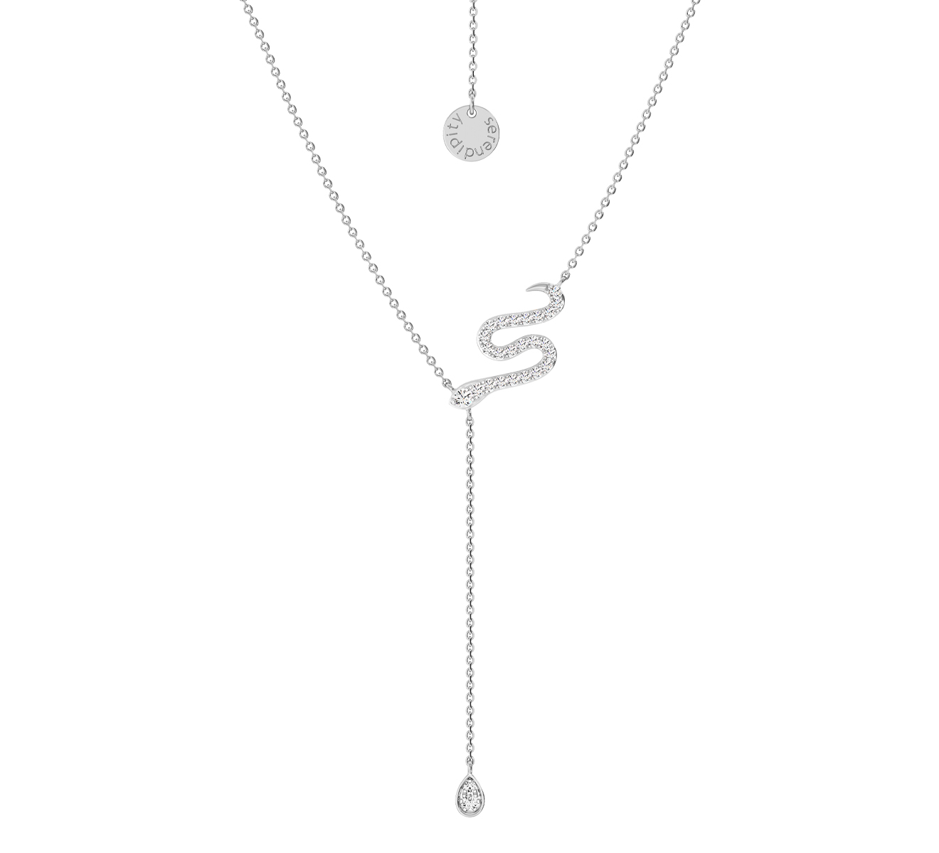 Колье Serendipity Snake EJN0062W - фото 1 – Mercury