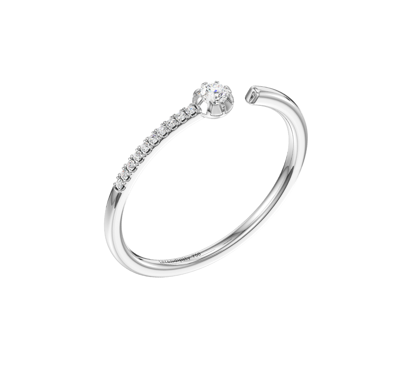 Кольцо Serendipity Timeless EJR0002W - фото 1 – Mercury
