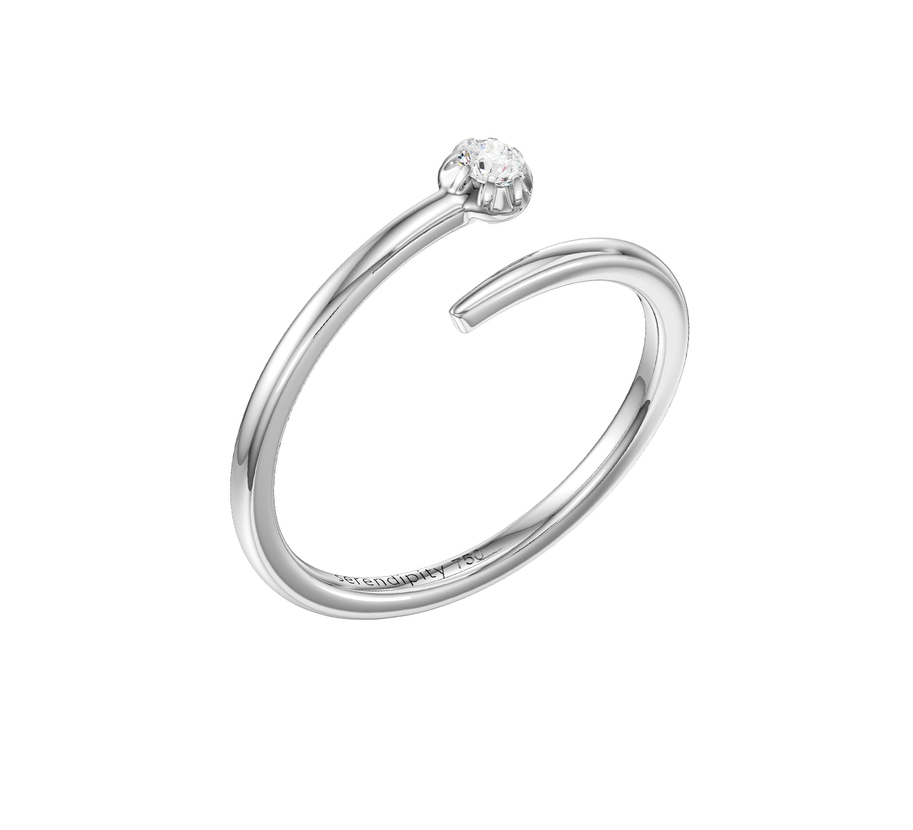 Кольцо Serendipity Timeless EJR0010W - фото 1 – Mercury
