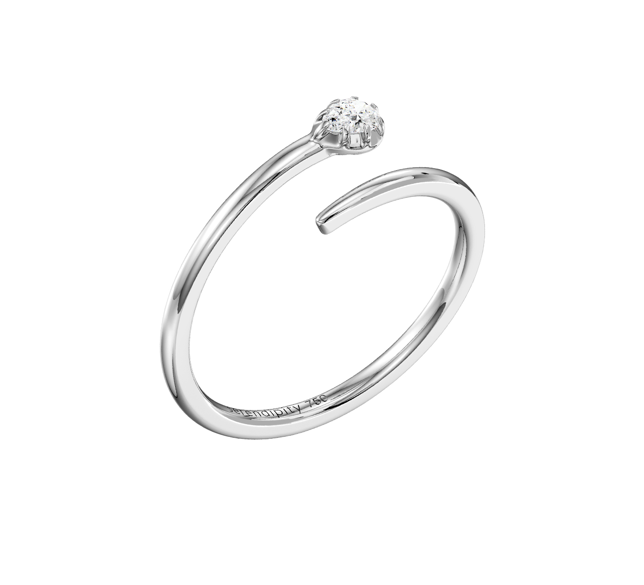 Кольцо Serendipity Timeless EJR0013W - фото 1 – Mercury