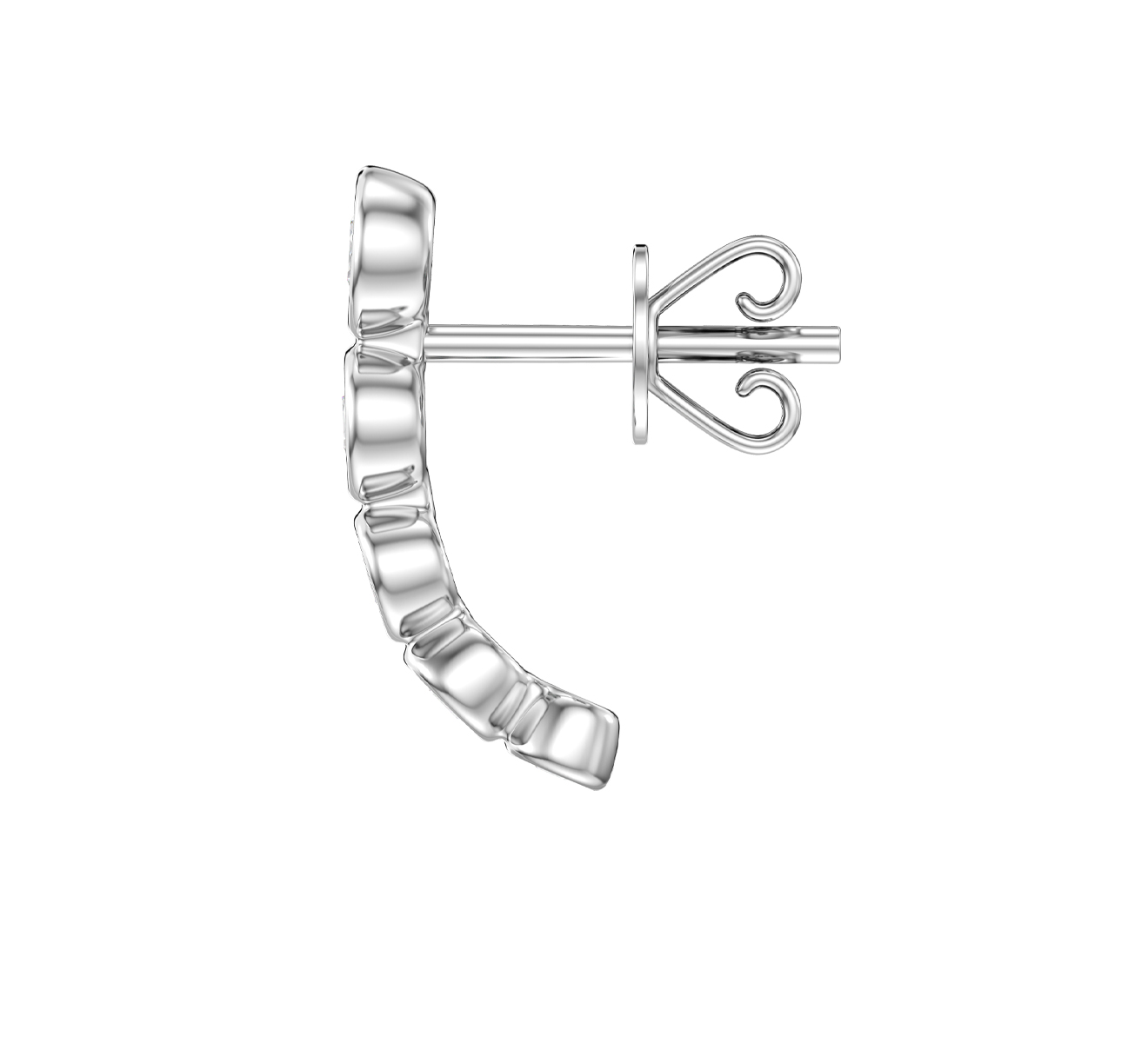 Серьга Serendipity Frame EJE0018W - фото 2 – Mercury