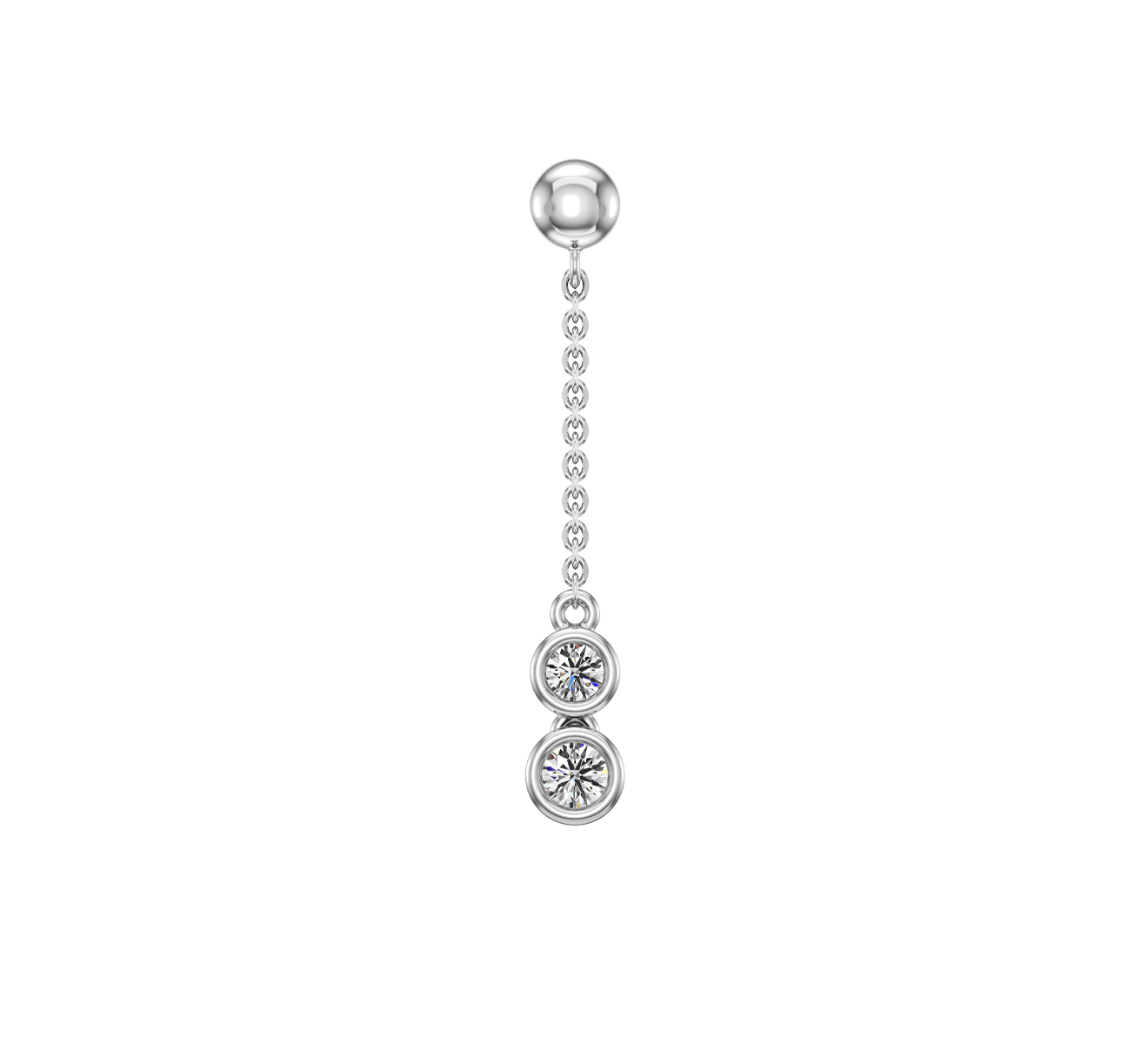 Серьга Serendipity Frame EJE0019W - фото 2 – Mercury