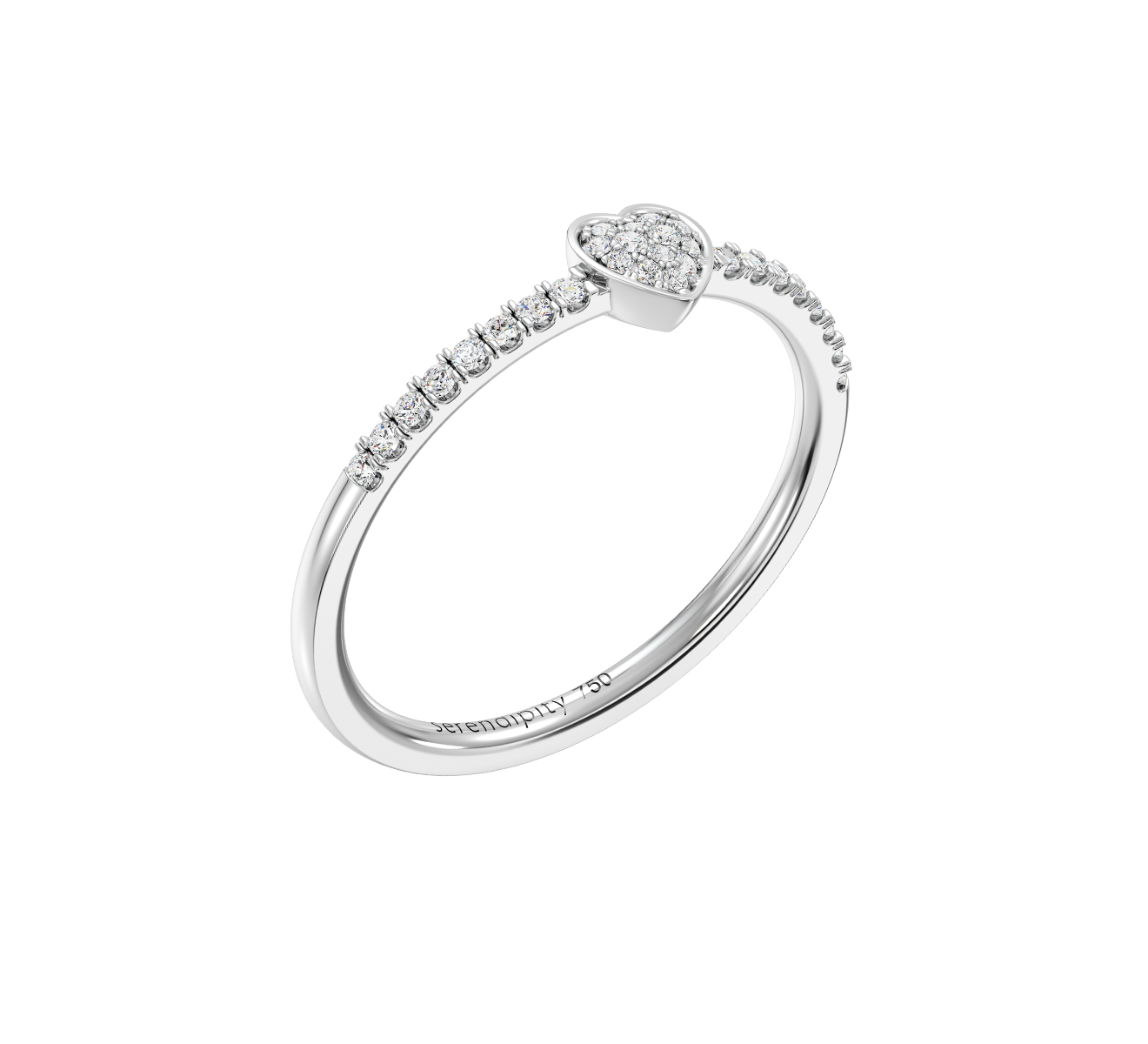 Кольцо Serendipity Pave EJR0025W - фото 1 – Mercury