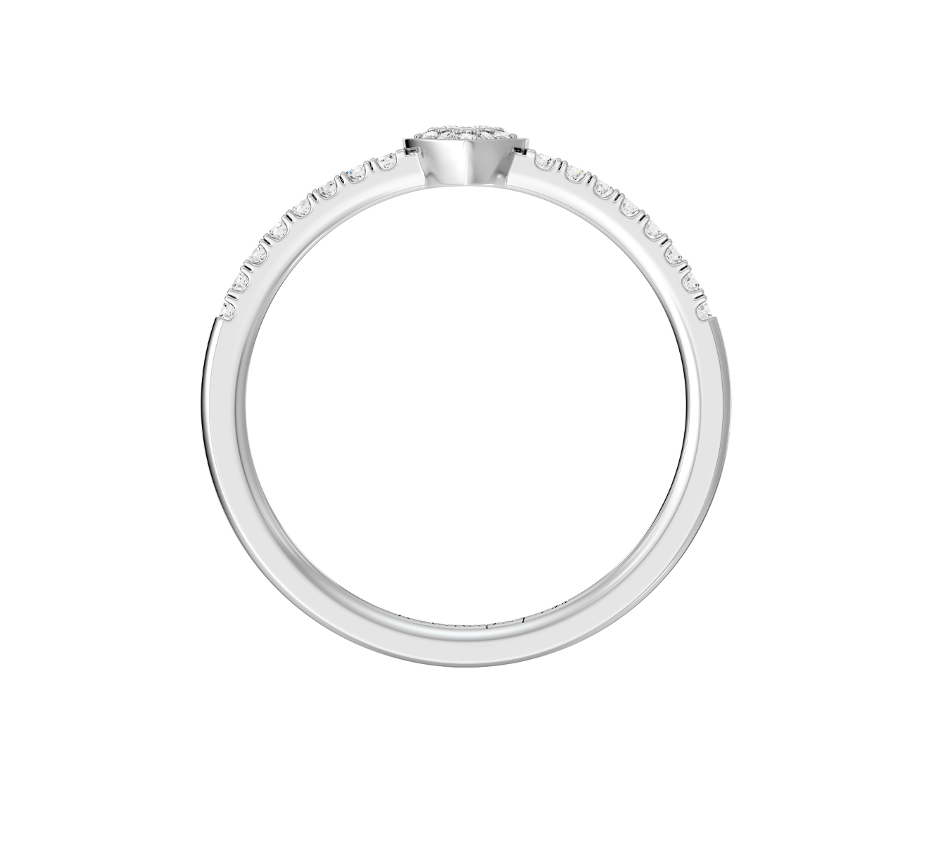 Кольцо Serendipity Pave EJR0025W - фото 2 – Mercury