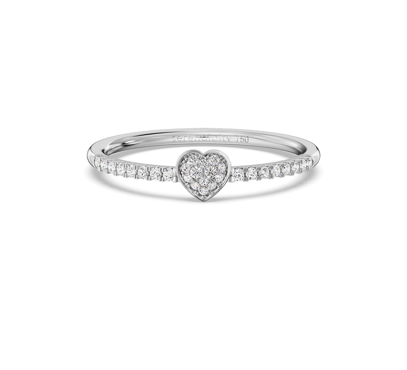 Кольцо Serendipity Pave EJR0025W - фото 3 – Mercury