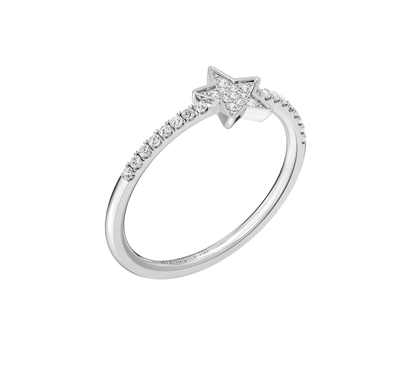 Кольцо Serendipity Pave EJR0026W - фото 1 – Mercury