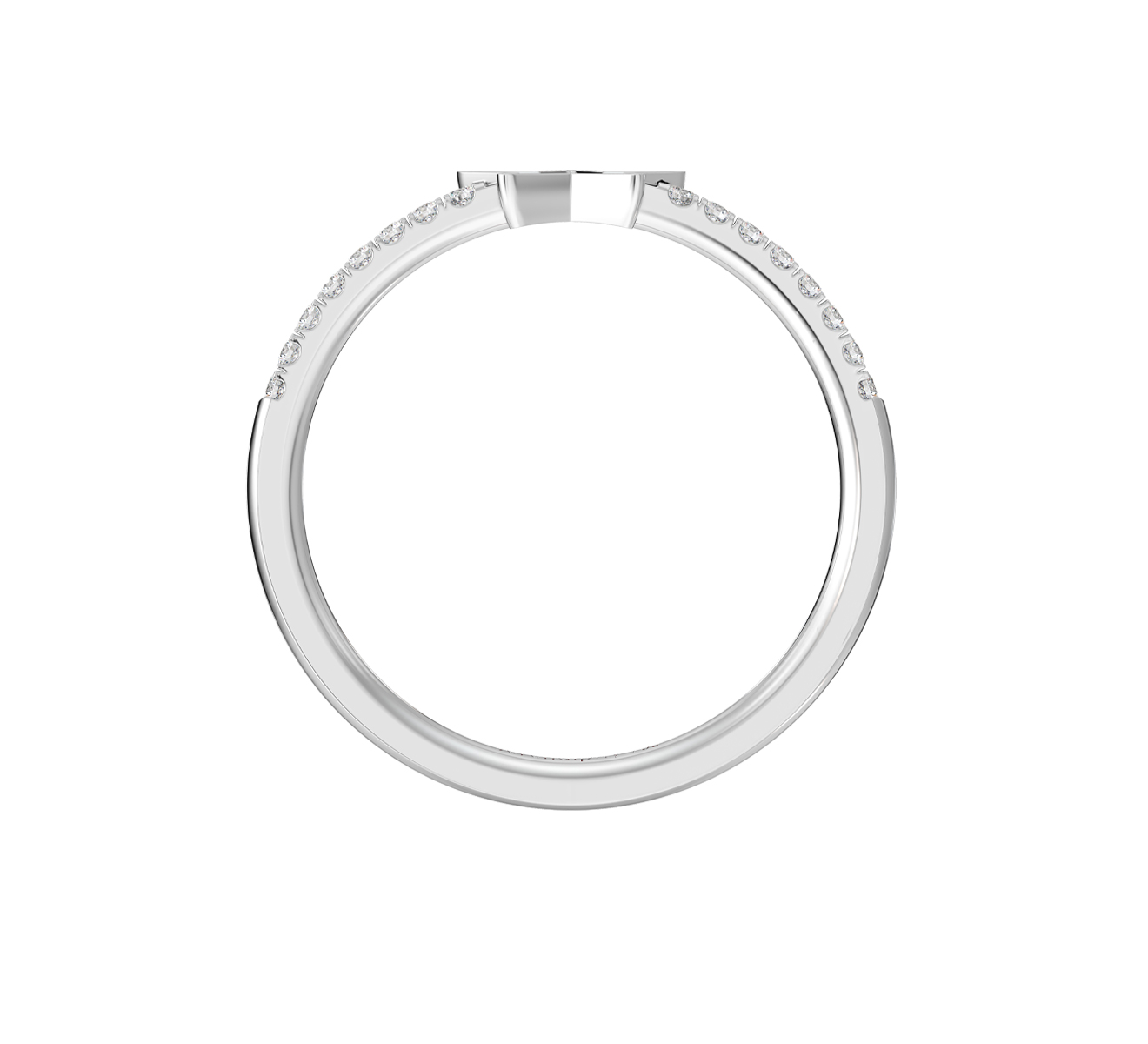 Кольцо Serendipity Pave EJR0026W - фото 2 – Mercury