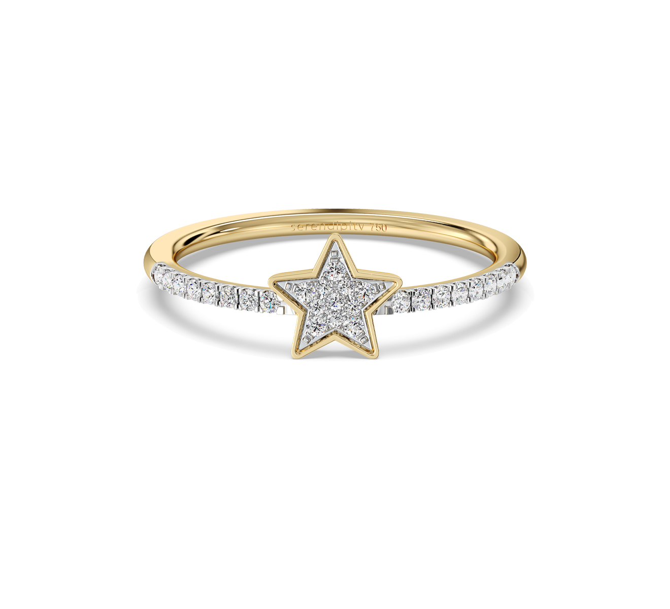 Кольцо Serendipity Pave EJR0026Y - фото 3 – Mercury