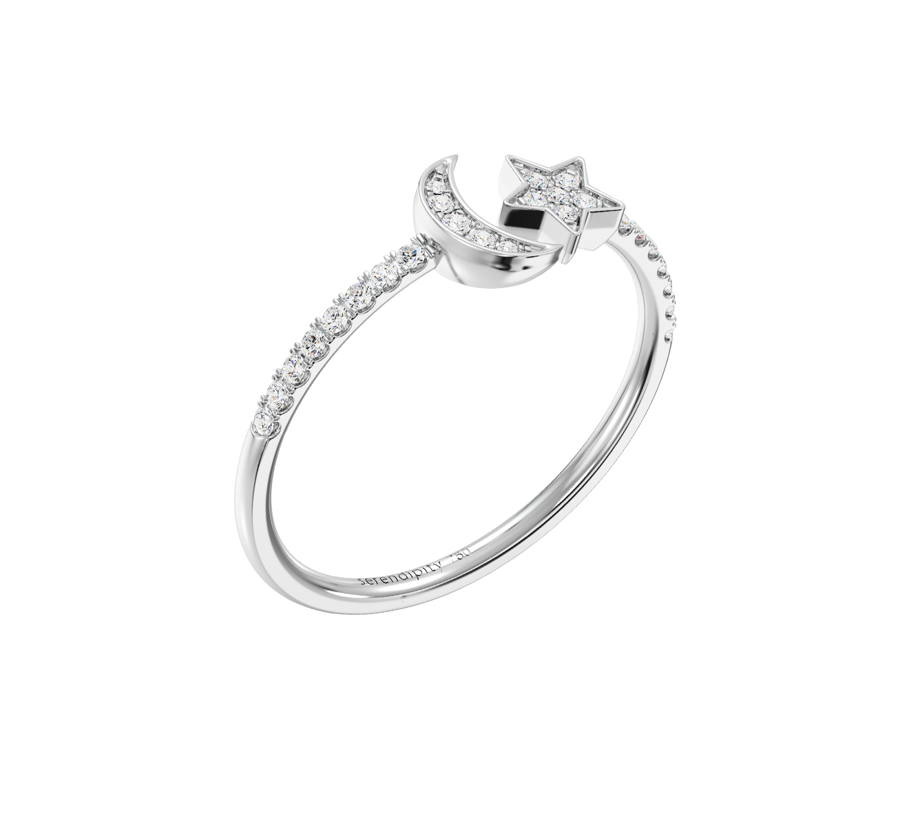 Кольцо Serendipity Pave EJR0027W - фото 1 – Mercury