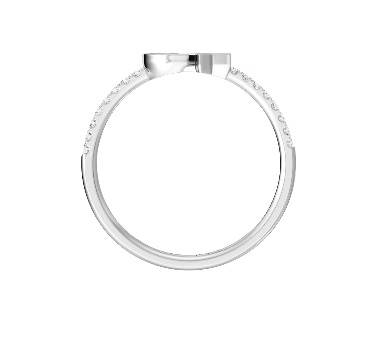 Кольцо Serendipity Pave EJR0027W - фото 2 – Mercury