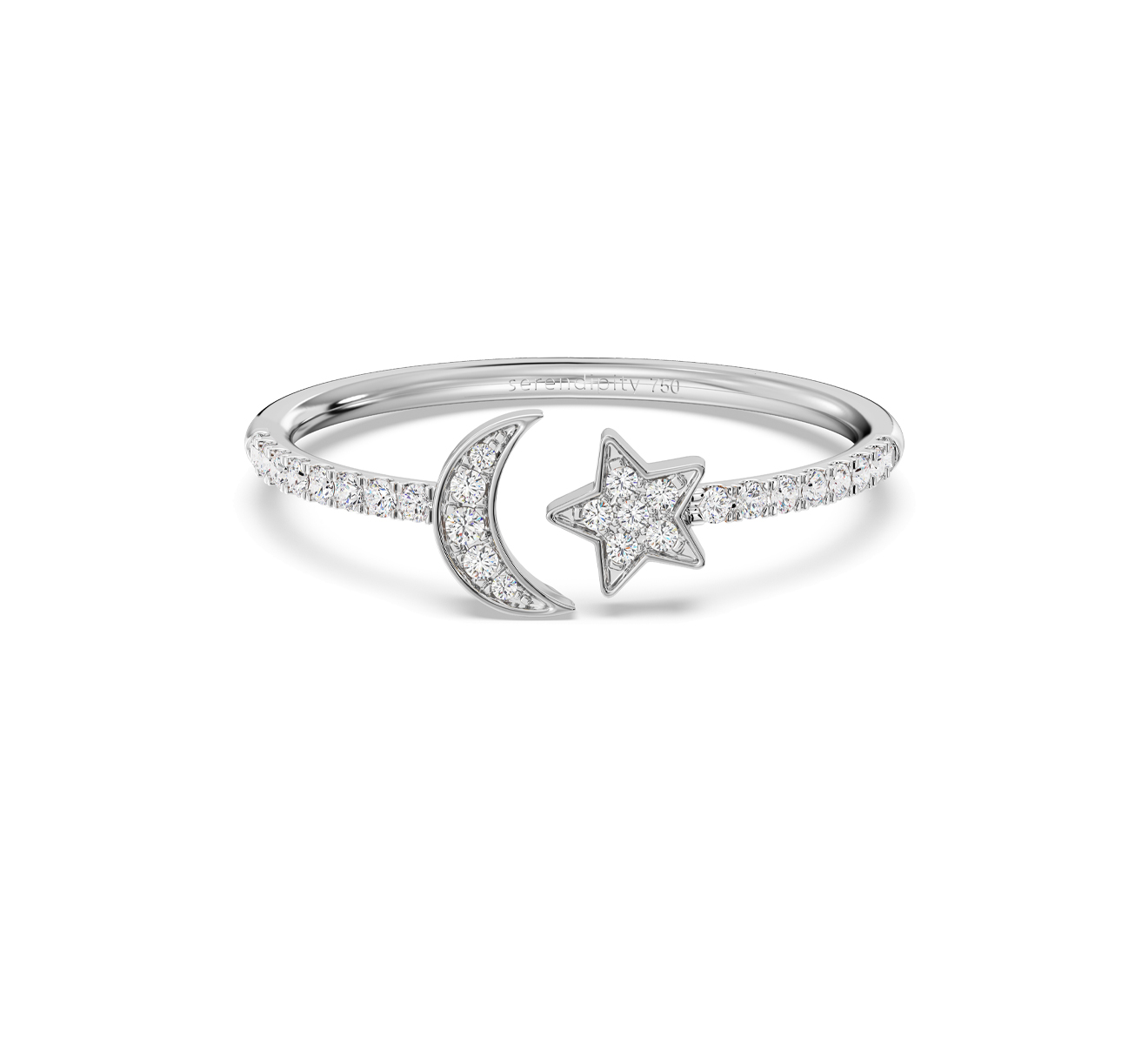 Кольцо Serendipity Pave EJR0027W - фото 3 – Mercury