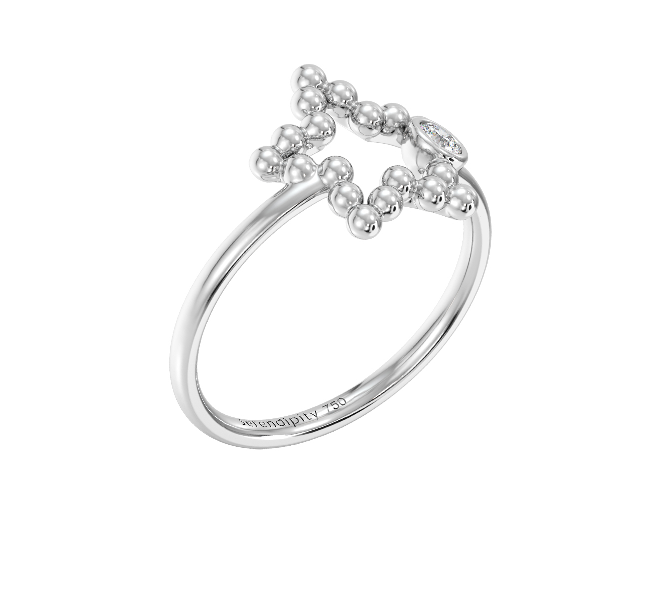 Кольцо Serendipity Bubble EJR0041W - фото 1 – Mercury