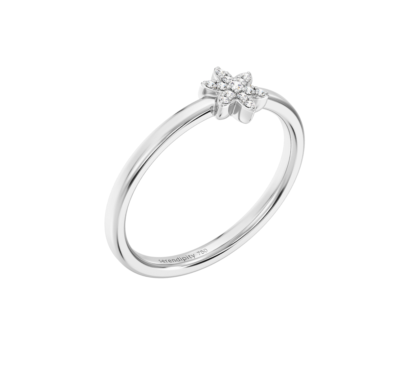 Кольцо Serendipity Pave EJR0047W - фото 1 – Mercury