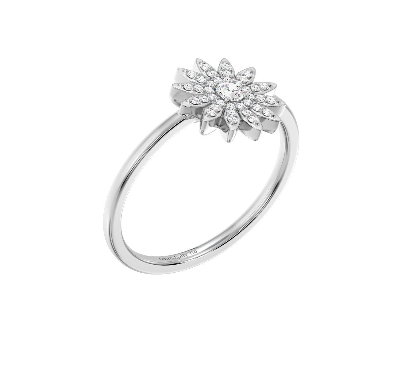 Кольцо Serendipity Pave EJR0048W - фото 1 – Mercury