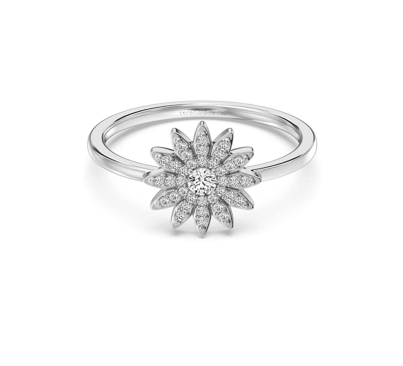 Кольцо Serendipity Pave EJR0048W - фото 3 – Mercury