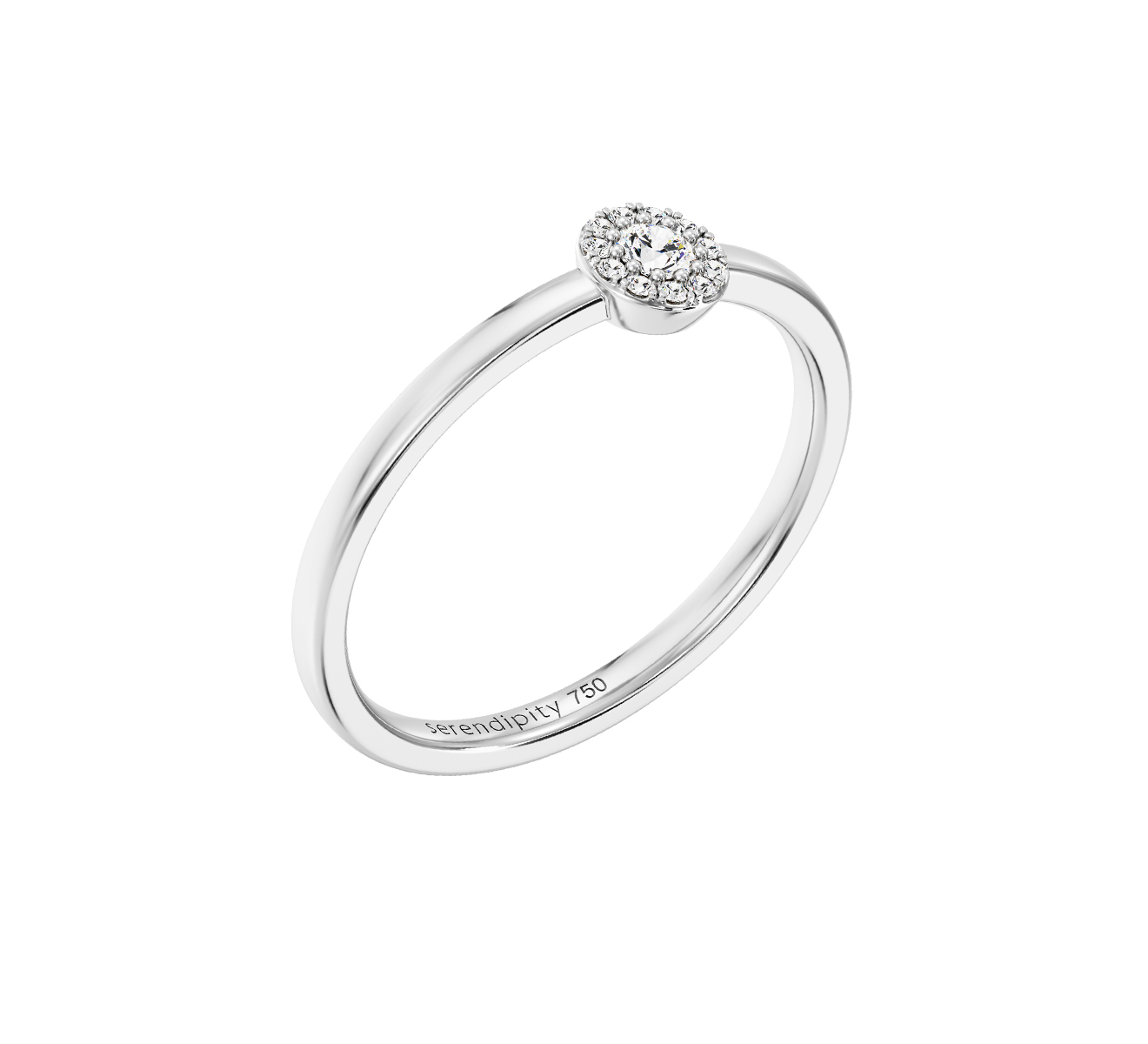 Кольцо Serendipity Pave EJR0060W - фото 1 – Mercury