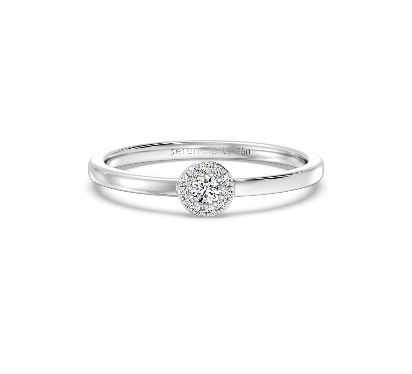 Кольцо Serendipity Pave EJR0060W - фото 3 – Mercury