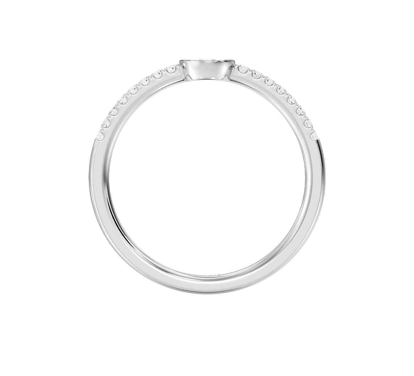 Кольцо Serendipity Pave EJR0061W - фото 2 – Mercury