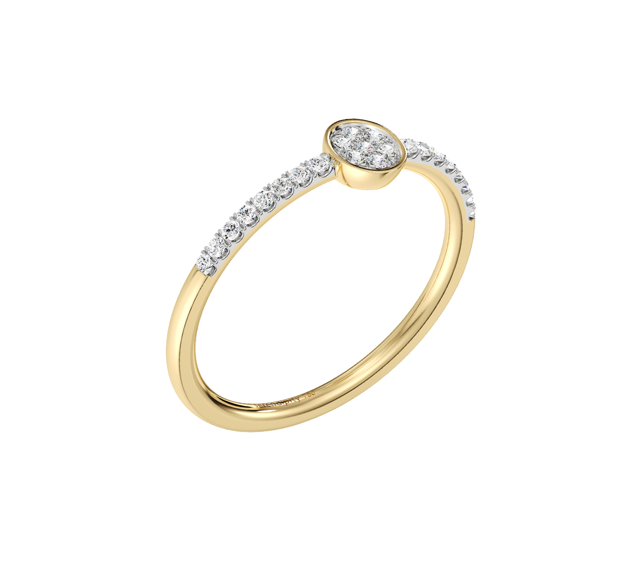 Кольцо Serendipity Pave EJR0061Y - фото 1 – Mercury