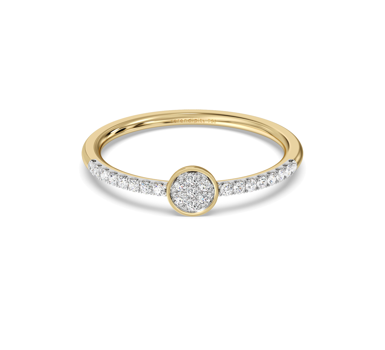 Кольцо Serendipity Pave EJR0061Y - фото 3 – Mercury