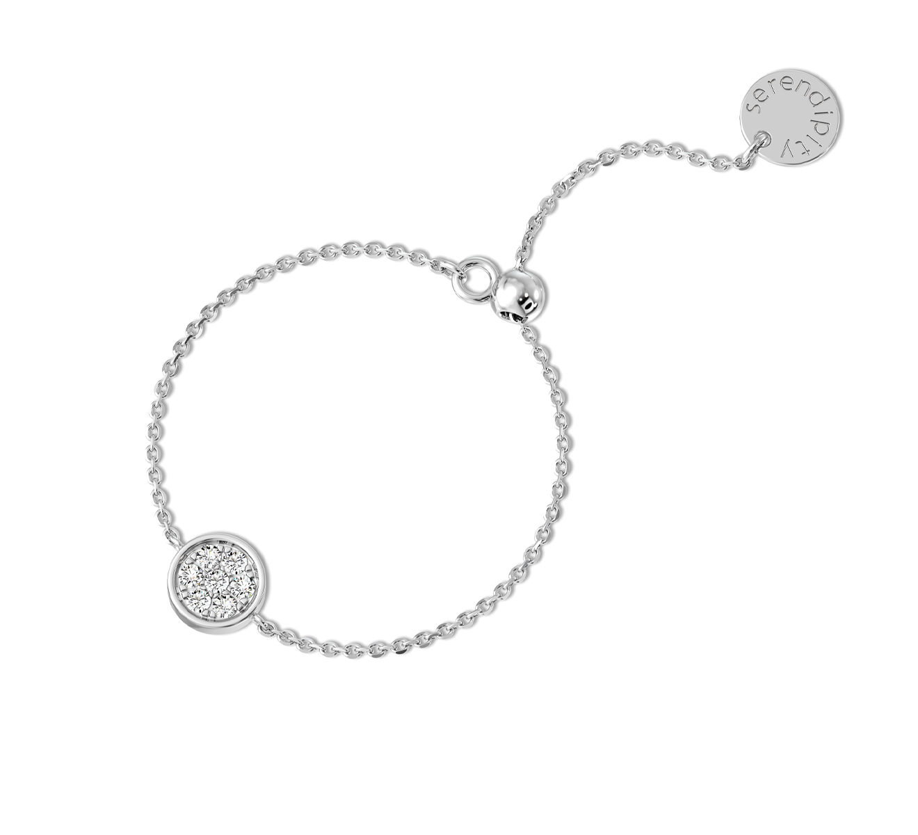 Кольцо Serendipity Pave EJR0063W - фото 1 – Mercury