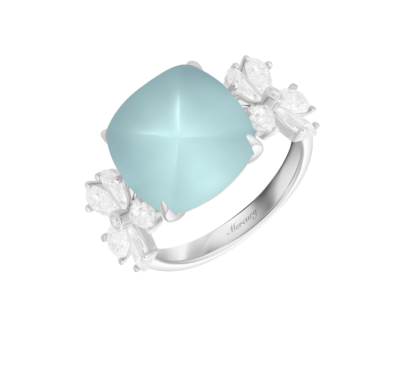 Кольцо Mercury Dream Flower MR15564/WG/SBC - фото 1 – Mercury