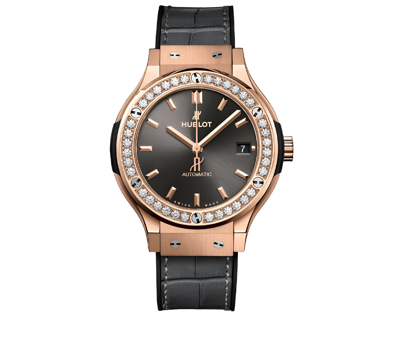 Часы Racing Grey King Gold Diamonds HUBLOT Classic Fusion 565.OX.7081.LR.1204 - фото 1 – Mercury