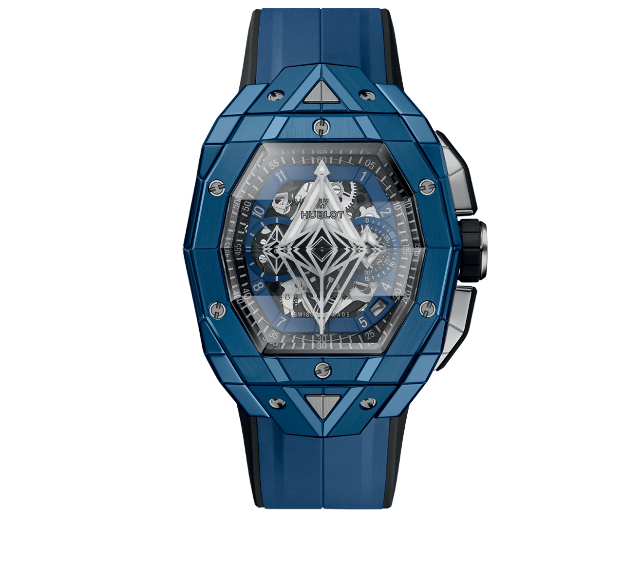 Часы Shaped Spirit Of Big Bang Sang Bleu Ceramic HUBLOT Spirit of Big Bang 648.EX.0151.RX.MXM24 - фото 1 – Mercury