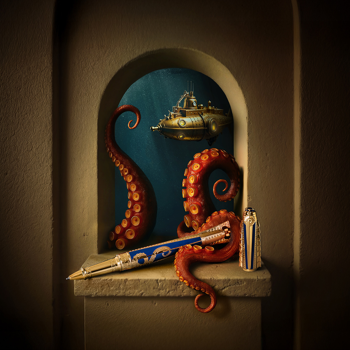 Ручка (перьевая/роллер) 20,000 Leagues Under The Sea S.T. Dupont Limited Edition 420050XL - фото 7 – Mercury