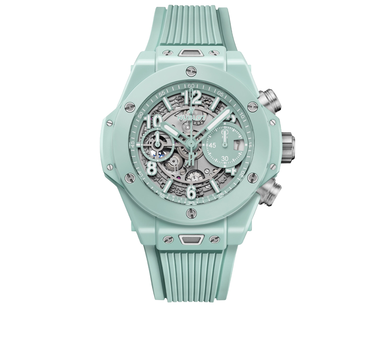 Часы Unico Mint Green Ceramic HUBLOT Big Bang 441.GS.5221.RX - фото 1 – Mercury