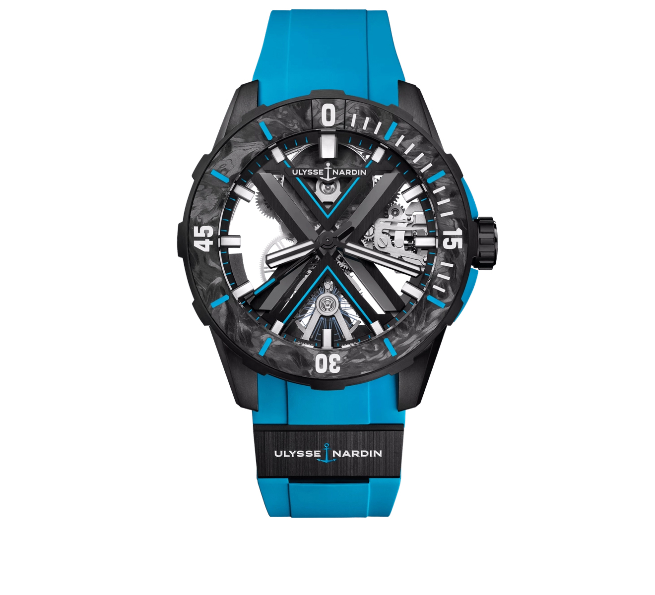 Часы Diver X Skeleton Azure Ulysse Nardin Diver 3723-170-2B/3A - фото 1 – Mercury