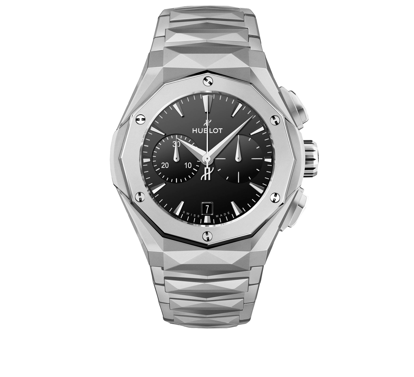 Часы Chronograph Orlinski Full Titanium HUBLOT Classic Fusion 549.NI.1270.NI.ORL23 - фото 1 – Mercury