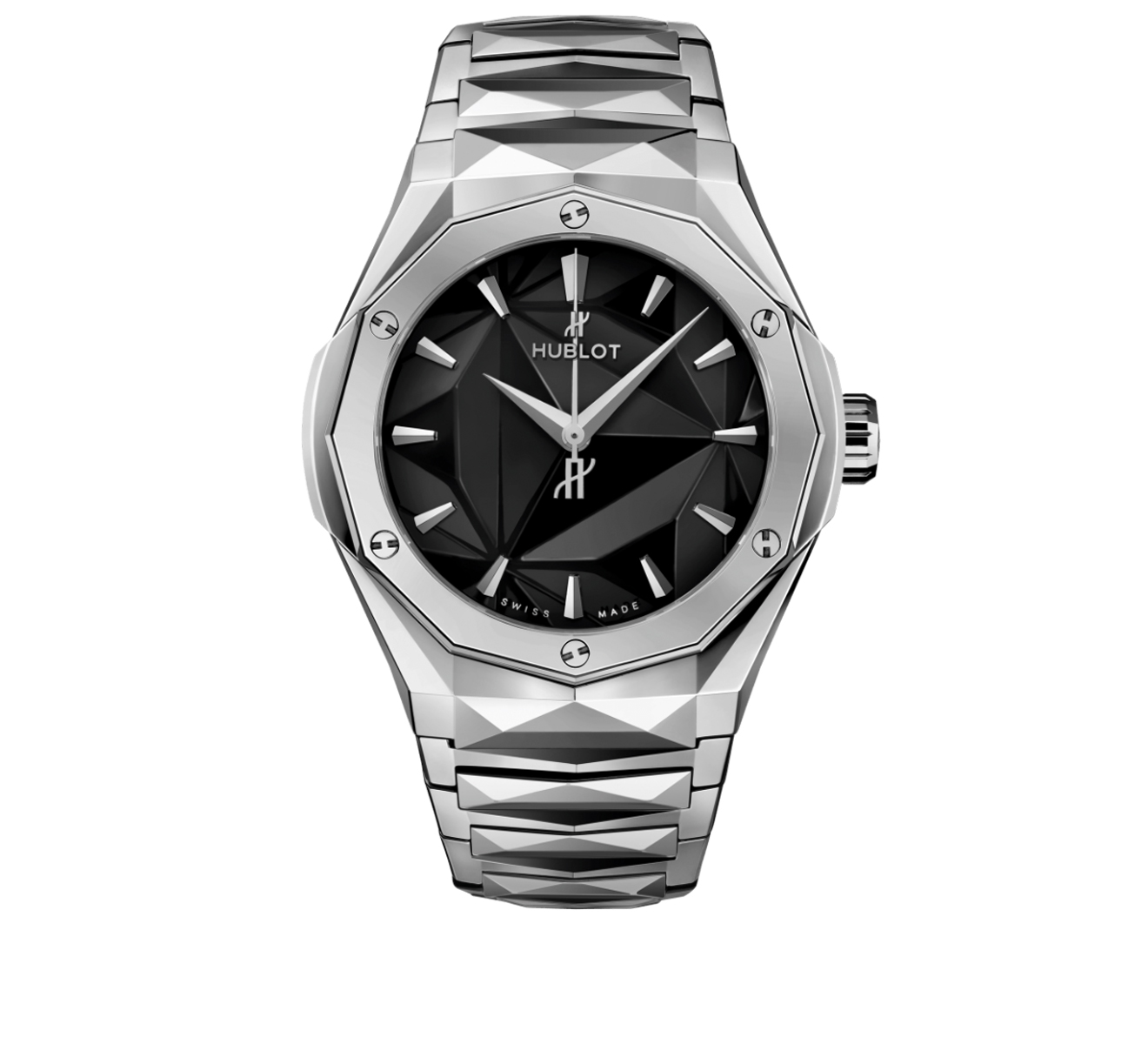 Часы Orlinski Bracelet Titanium HUBLOT Classic Fusion 550.NS.1800.NS.ORL22 - фото 1 – Mercury