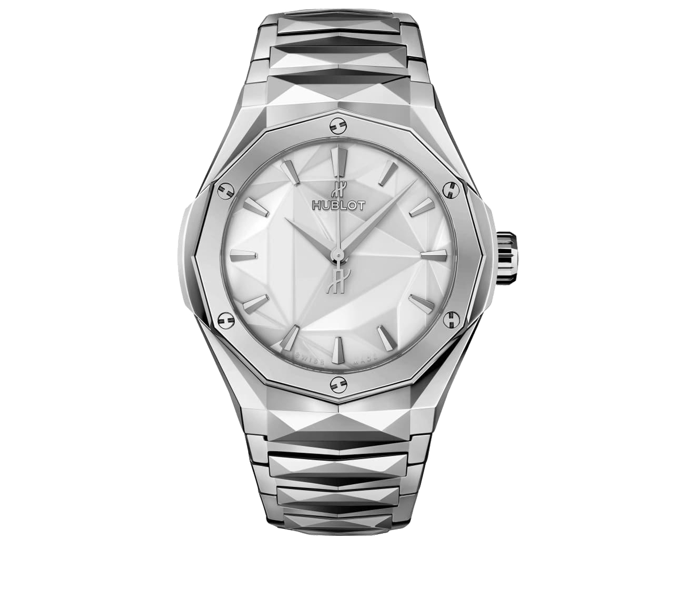 Часы Orlinski Bracelet Titanium White HUBLOT Classic Fusion 550.NS.2200.NS.ORL22 - фото 1 – Mercury