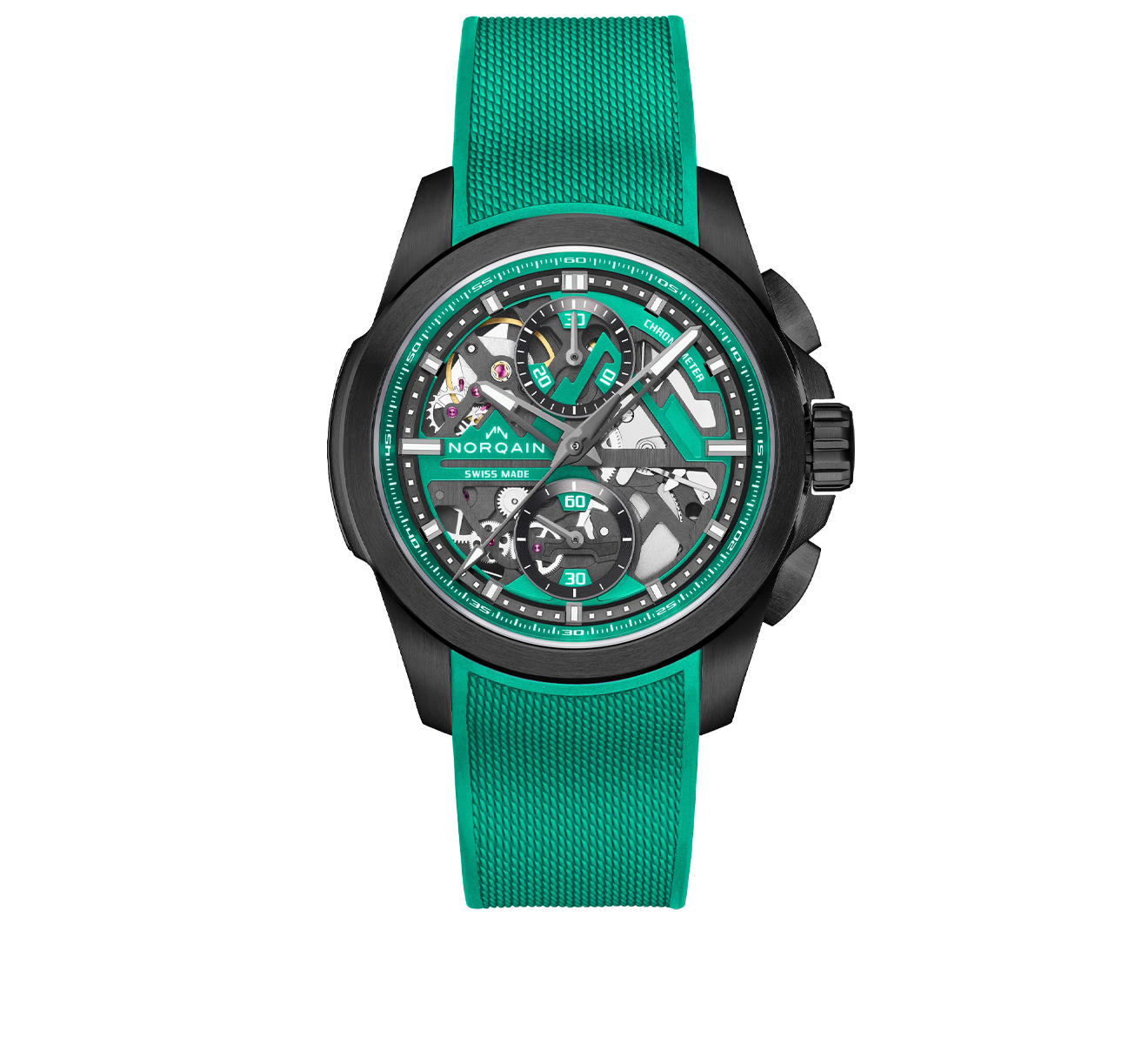 Часы Independence Skeleton Chrono NORQAIN Independence NNT3200BLC/JD326/322CHJDR.20T - фото 1 – Mercury