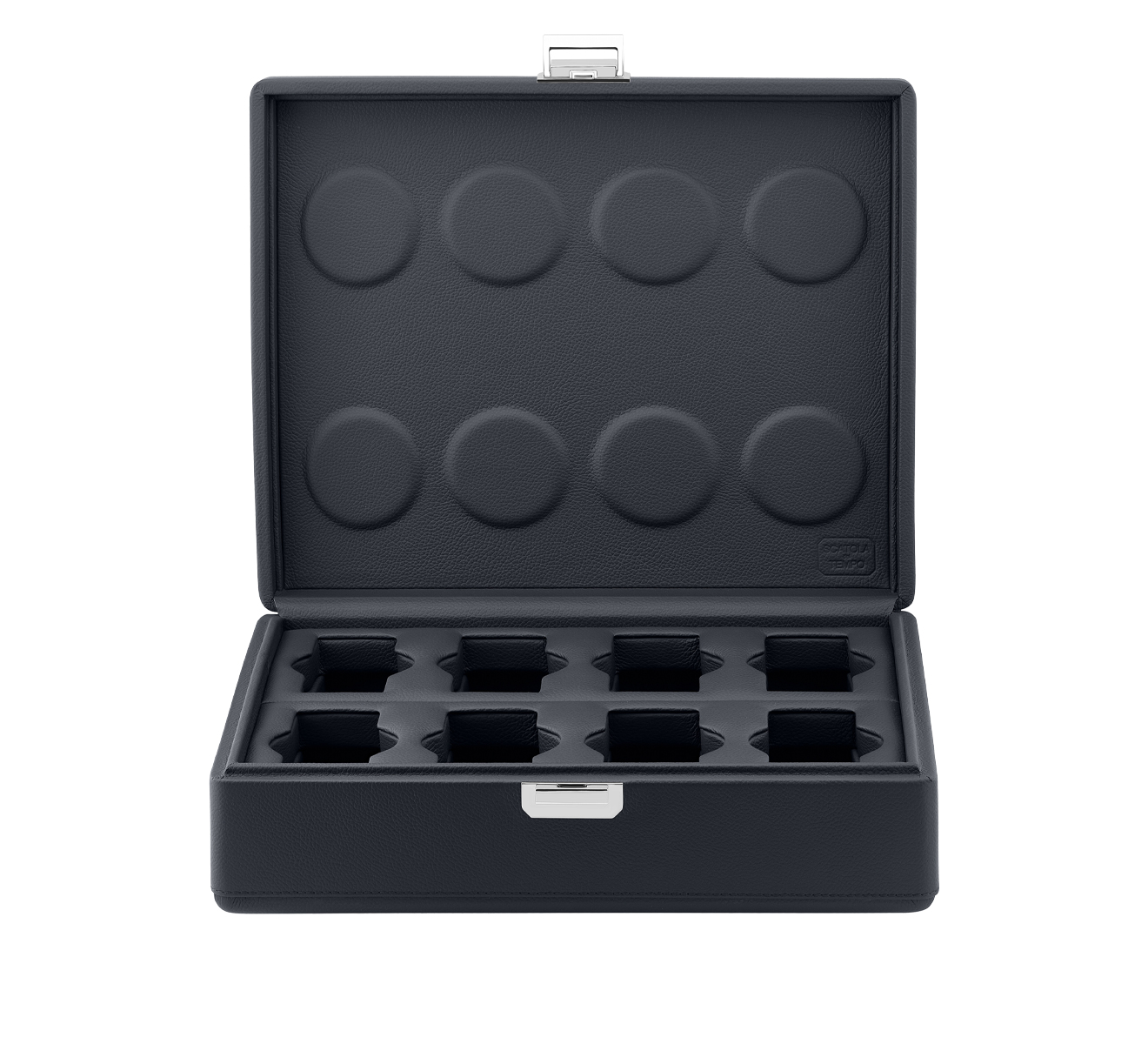 Коробка-чемодан для часов SCATOLA del TEMPO Watch Cases VALIGETTA 8 COMPACT NO HANDLE BLACK P - фото 1 – Mercury