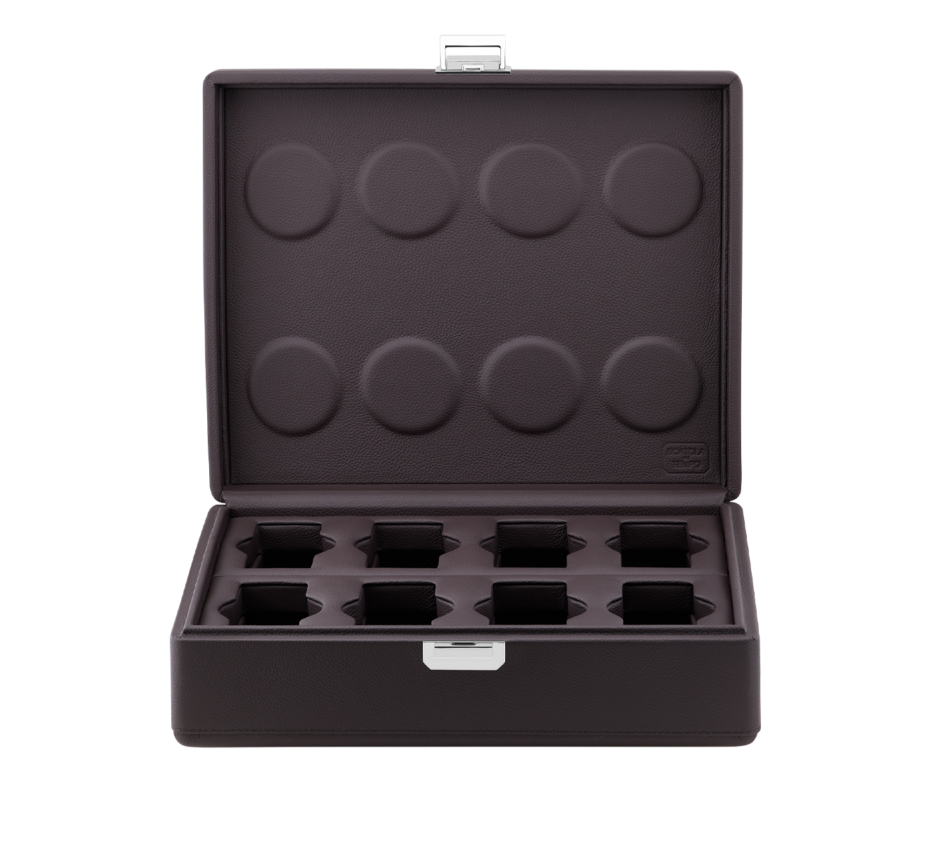 Коробка-чемодан для часов SCATOLA del TEMPO Watch Cases VALIGETTA 8 COMPACT NO HANDLE CHOCOLATE P - фото 1 – Mercury