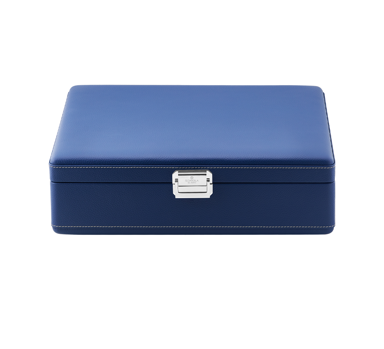 Коробка-чемодан для часов SCATOLA del TEMPO Watch Cases VALIGETTA 8 COMPACT NO HANDLE BLUE/OFF-WHITE P - фото 2 – Mercury