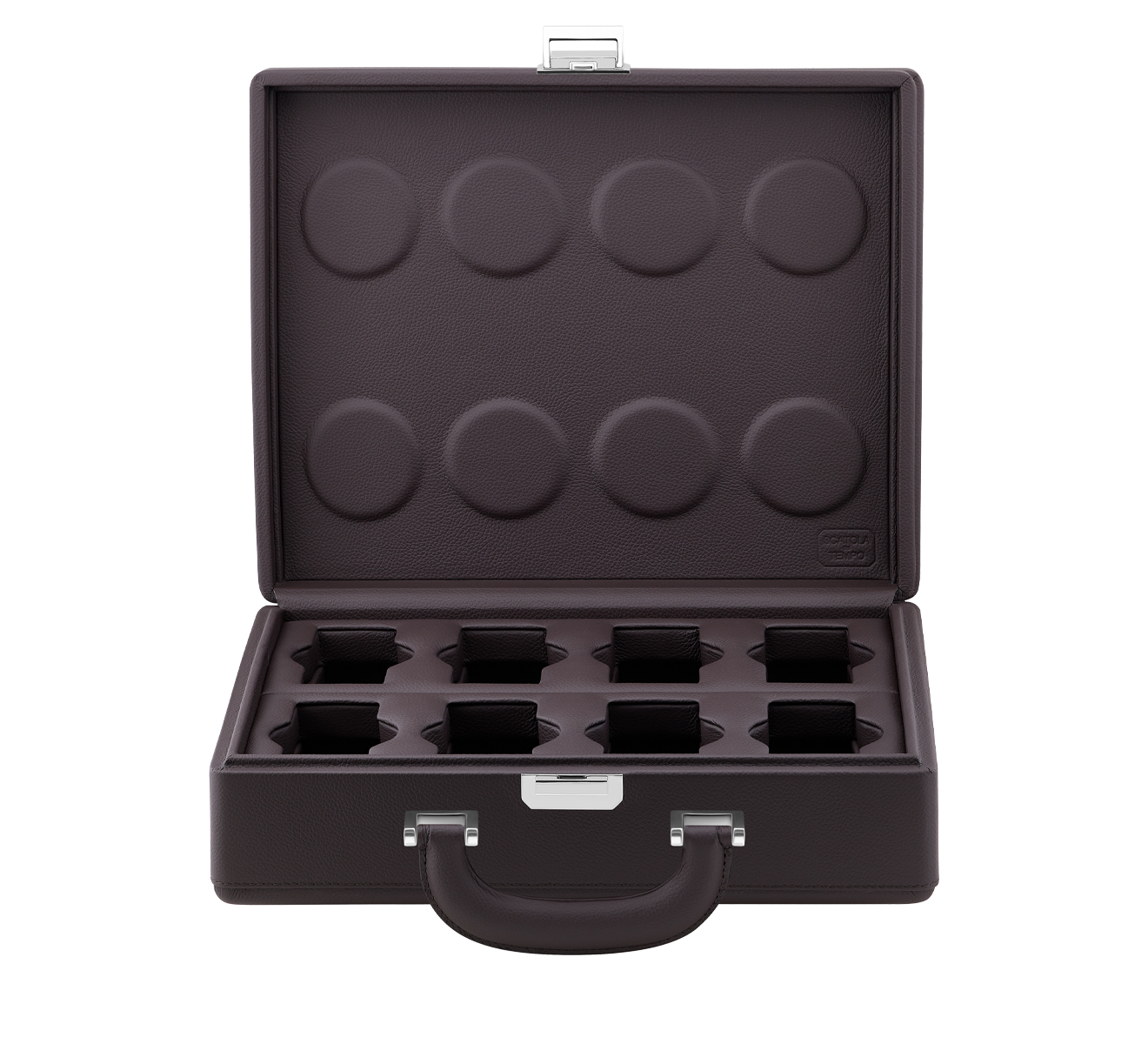Кейс для часов SCATOLA del TEMPO Watch Cases VALIGETTA 8 COMPACT HANDLE CHOCOLATE P - фото 1 – Mercury