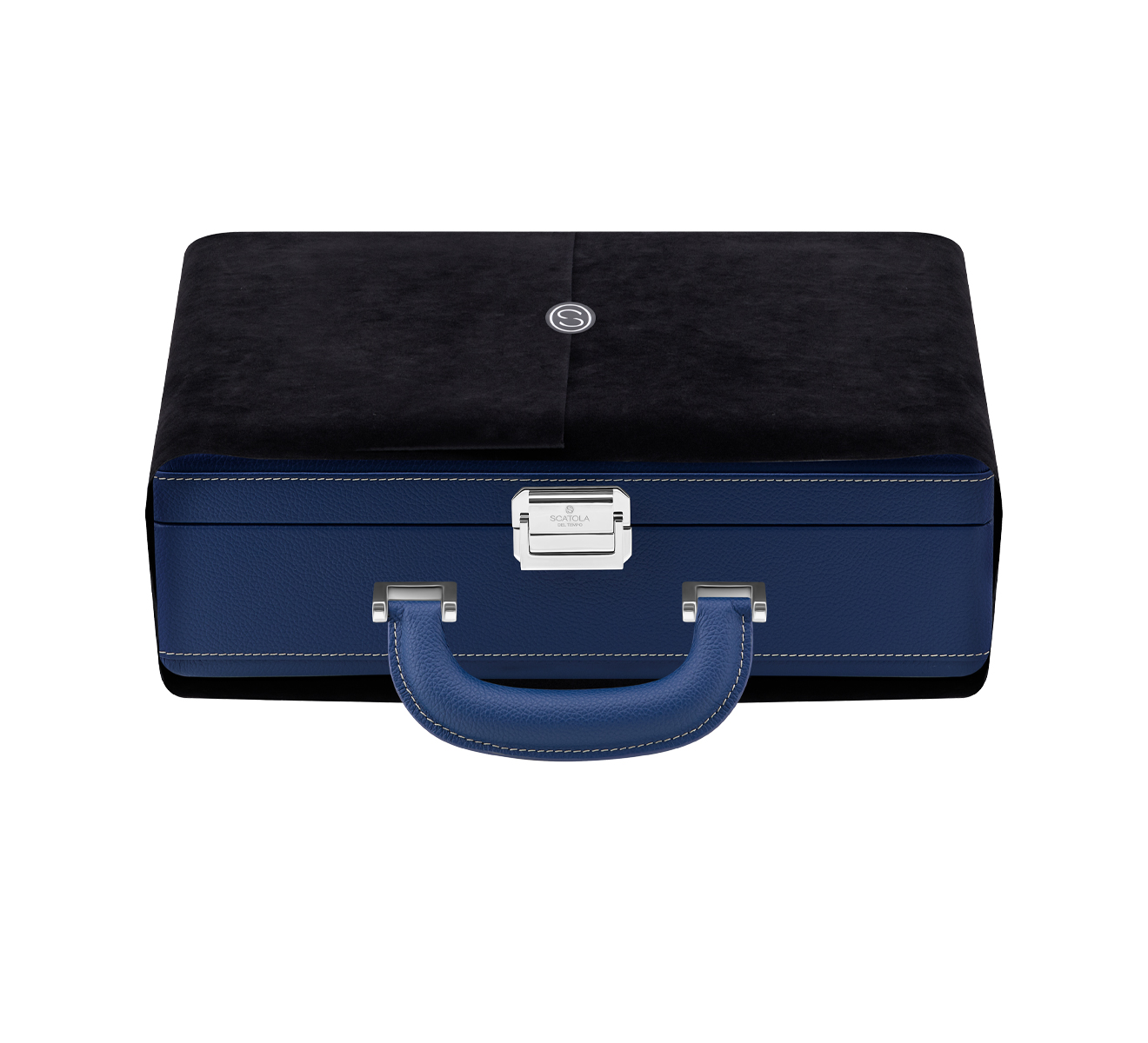 Кейс для часов SCATOLA del TEMPO Watch Cases VALIGETTA 8 COMPACT HANDLE BLUE/OFF-WHITE P - фото 3 – Mercury