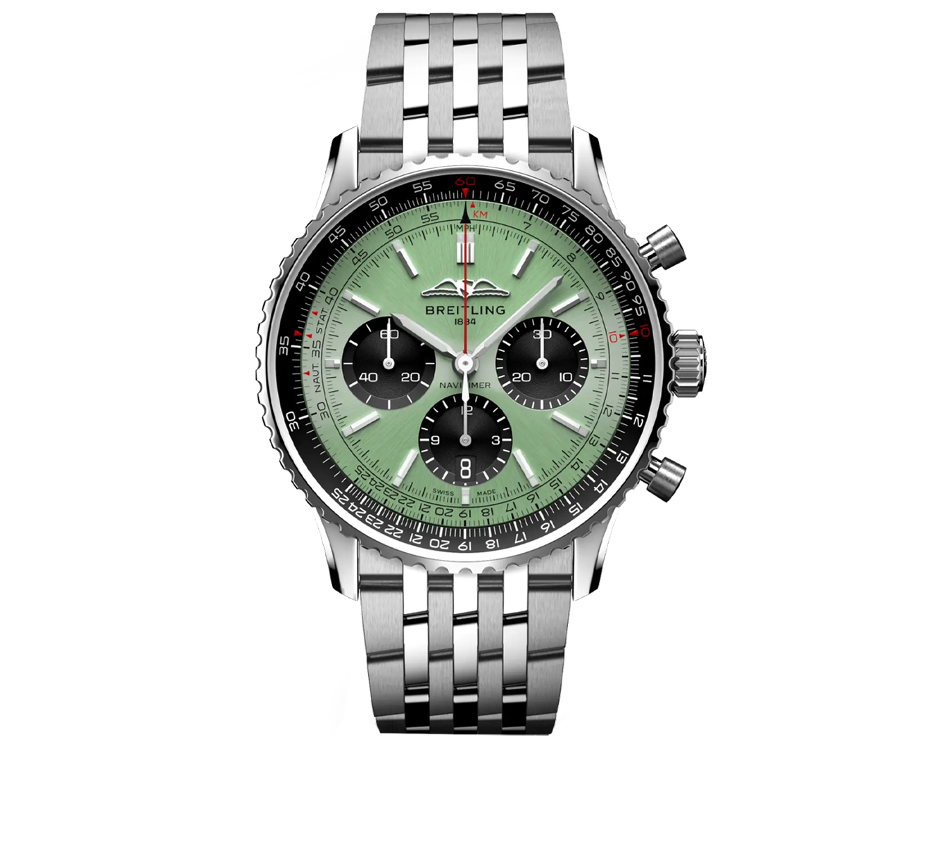 Часы Navitimer B01 Chronograph 43 Breitling Navitimer AB0138241L1A1 - фото 1 – Mercury