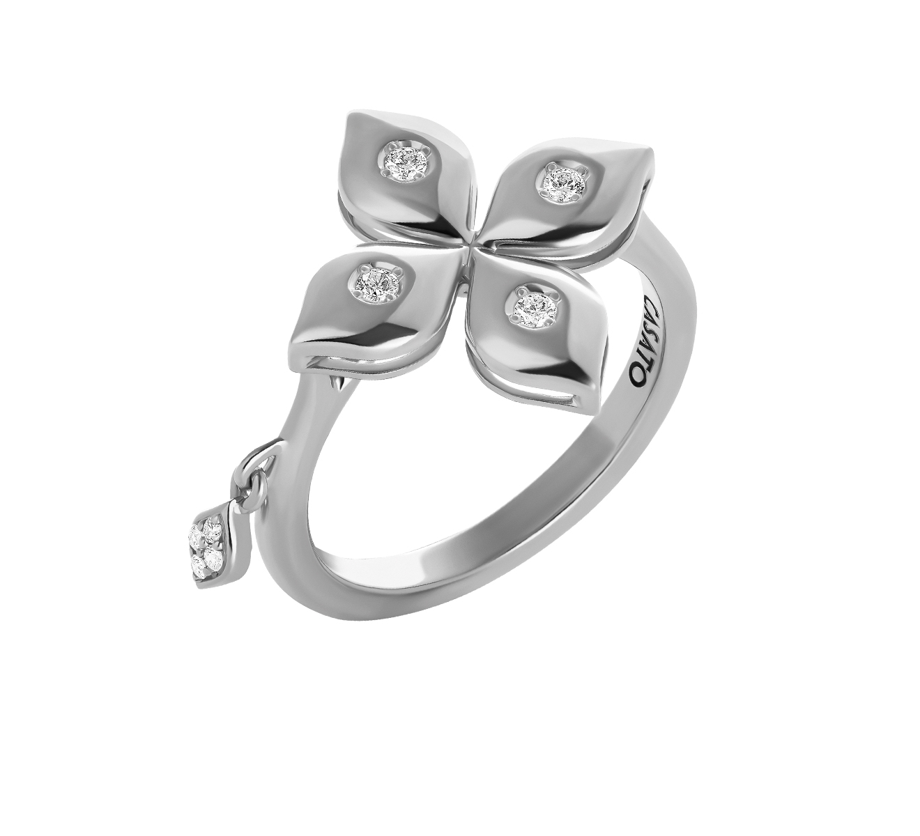 Кольцо CASATO Mikou MX-1747BT-W - фото 1 – Mercury