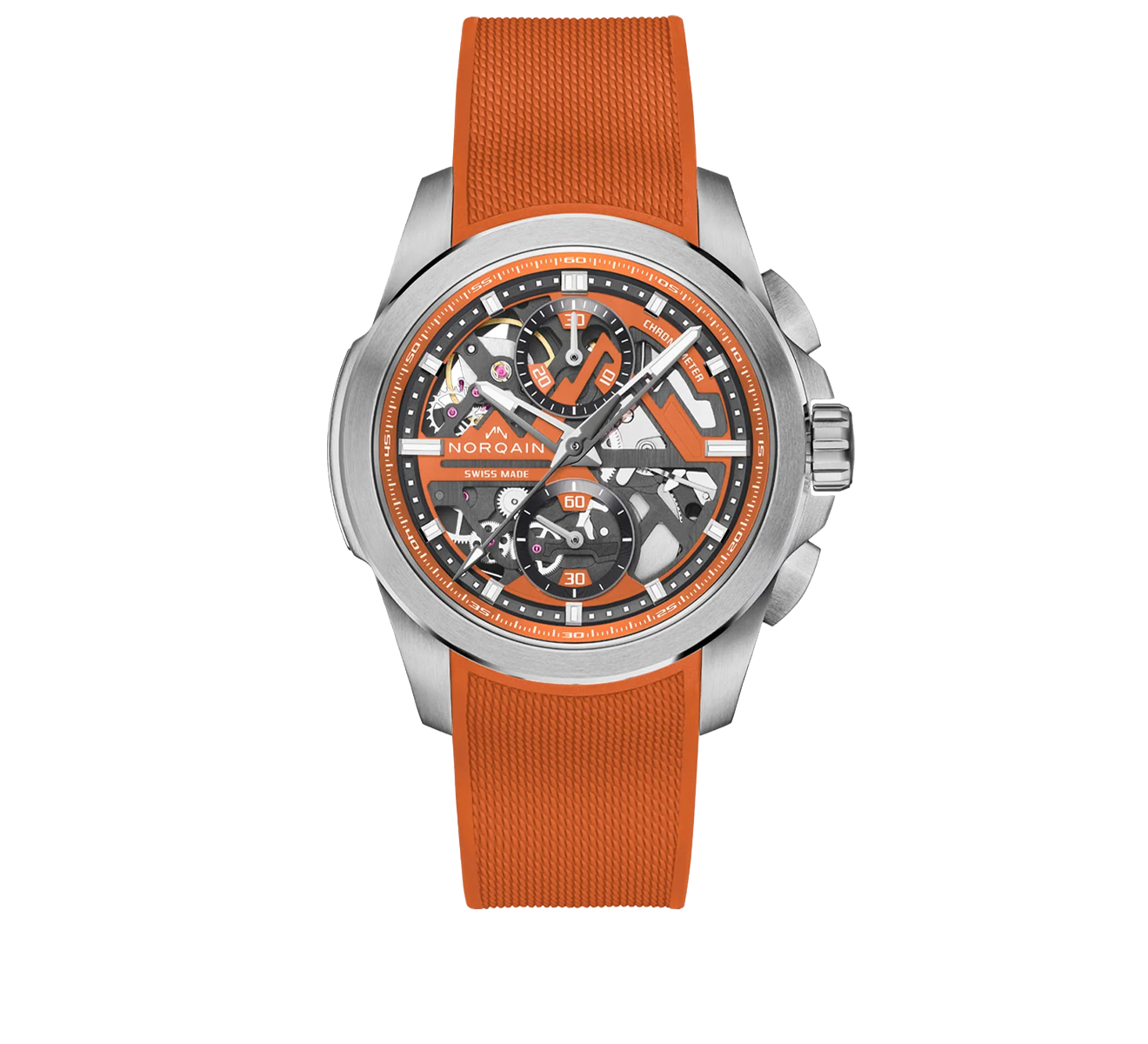 Часы Independence Skeleton Chrono Orange Automatic NORQAIN Independence N3200.40S01.O01.R01 - фото 1 – Mercury