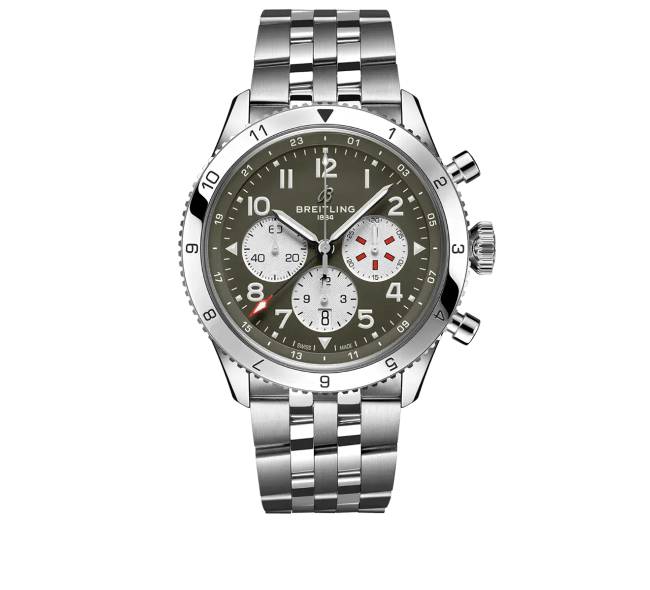 Часы B04 Chronograph GMT 46 Curtiss Warhawk Breitling Super Avi AB04452A1L1A1 - фото 1 – Mercury