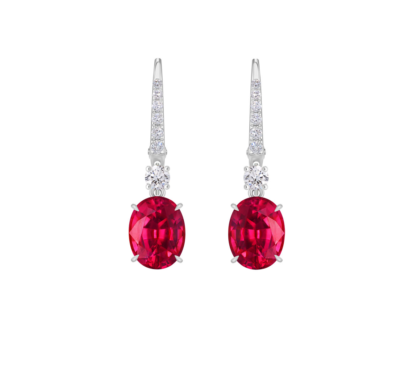 Серьги Mercury Gems ME23595WDRUB - фото 1 – Mercury
