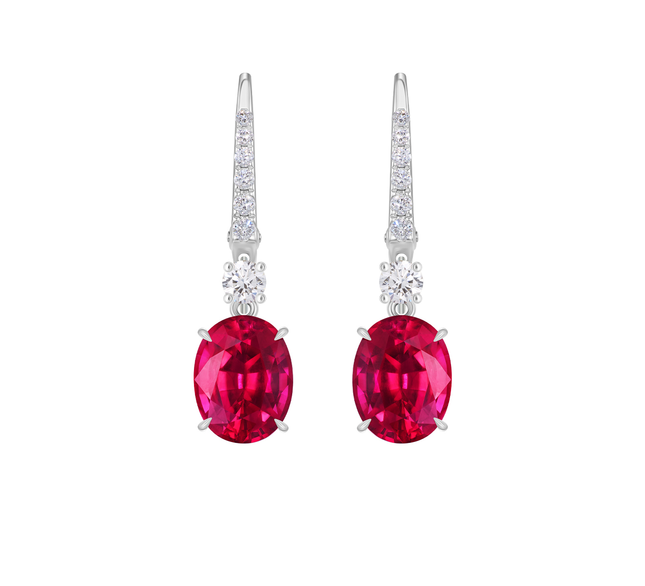 Серьги Mercury Gems ME23595WDRUB - фото 1 – Mercury