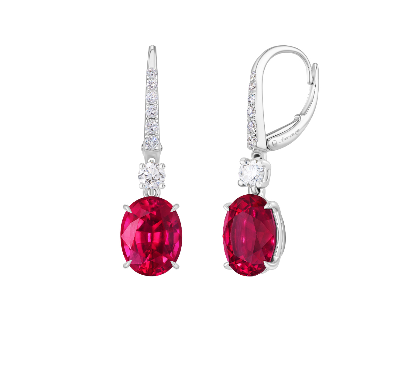 Серьги Mercury Gems ME23595WDRUB - фото 2 – Mercury