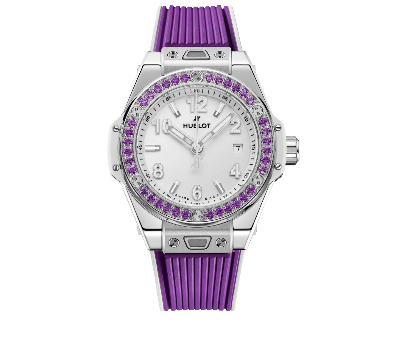 Часы One Click Joyful Steel Purple HUBLOT Big Bang 485.SV.2210.RX.1205 - фото 1 – Mercury