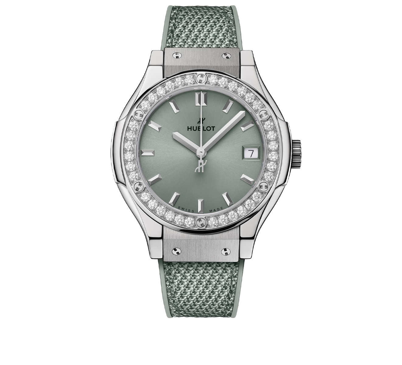 Часы Sage Green Diamonds HUBLOT Classic Fusion 581.NX.891G.NR.1104 - фото 1 – Mercury