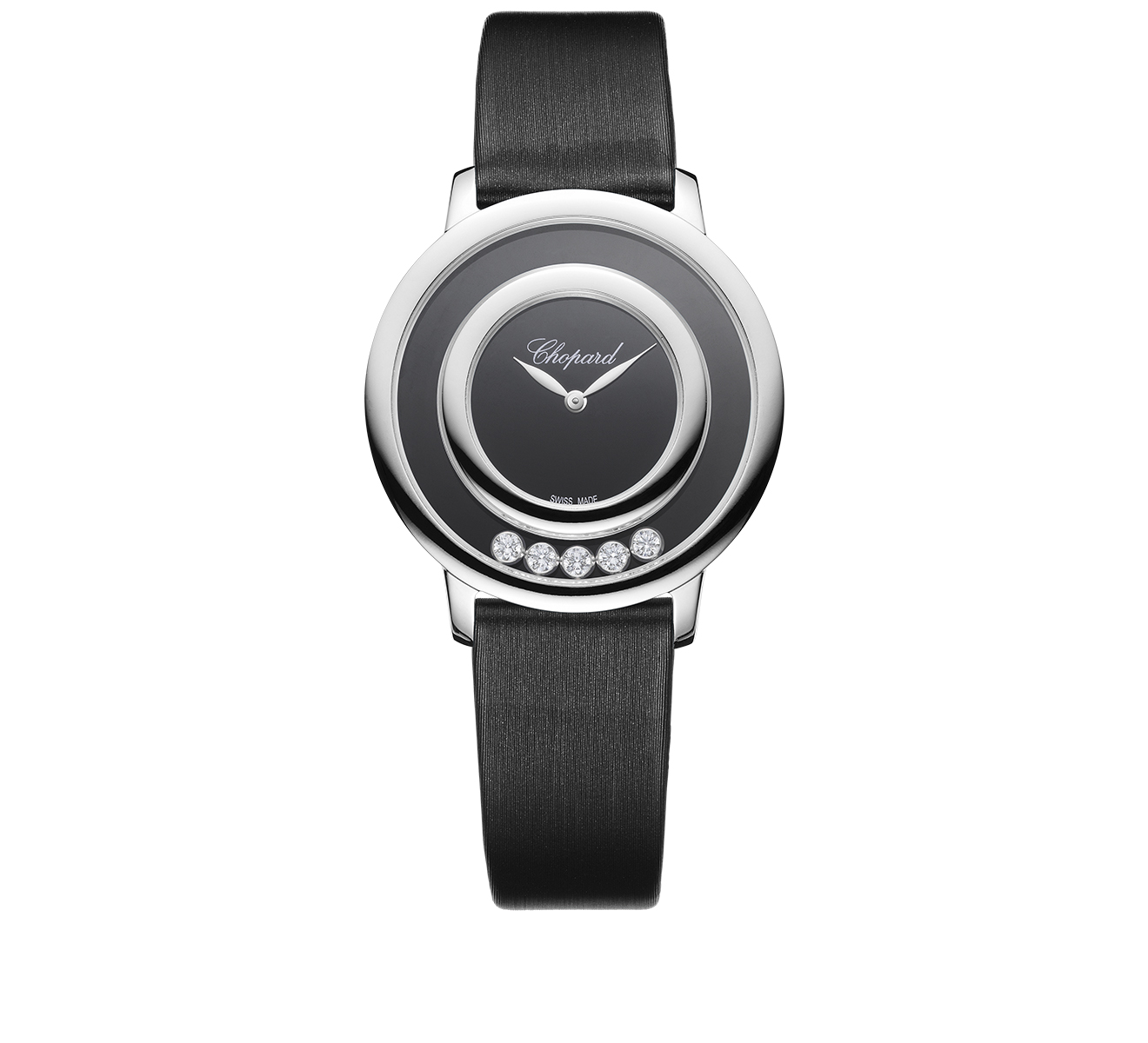 Happy Diamonds Icons Round Onyx Chopard Happy Diamonds 209429 1102 32 Mercury